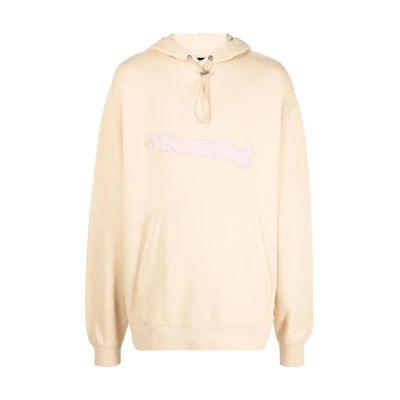 Jacquemus FW22 Beige Logo Embroidered Drawstring Hoodie 226JS07020881CA