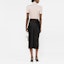 Shop Jacquemus FW22 Black High-Waist Midi Skirt with Solid Drawstring Detail. 213SK0091000990