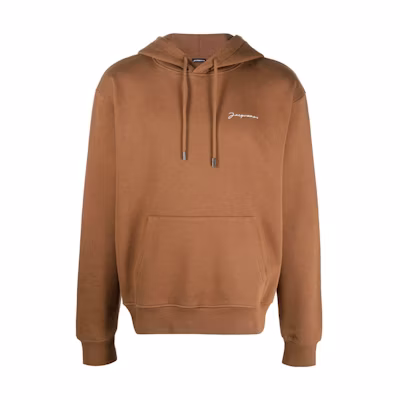 Jacquemus FW22 Brown Unisex Pullover Sweatshirt with Logo Embroidery 226JS3102120850