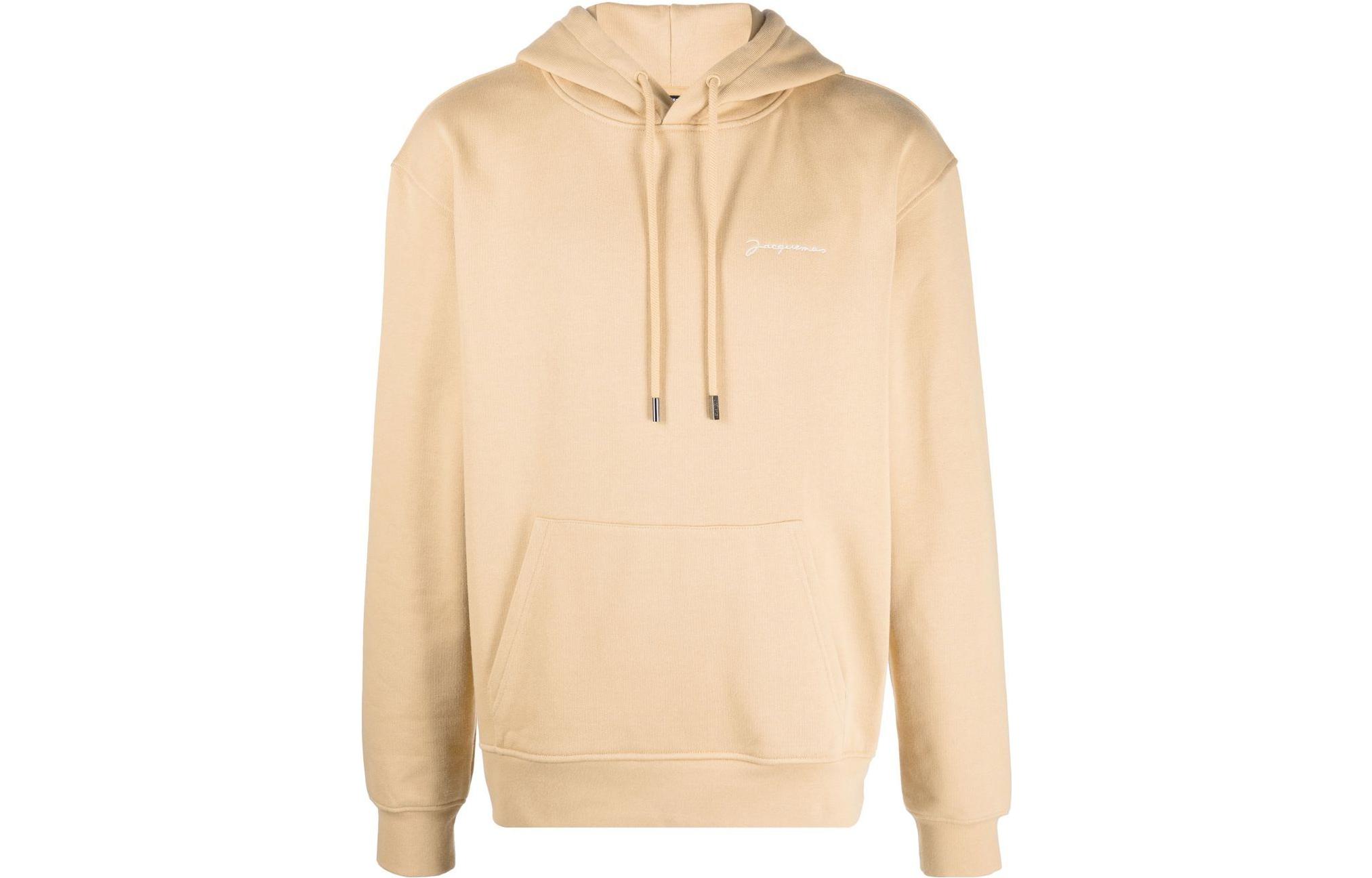 Jacquemus FW22 Logo Print Pullover Hoodie Khaki Mens 226JS310-2120-180