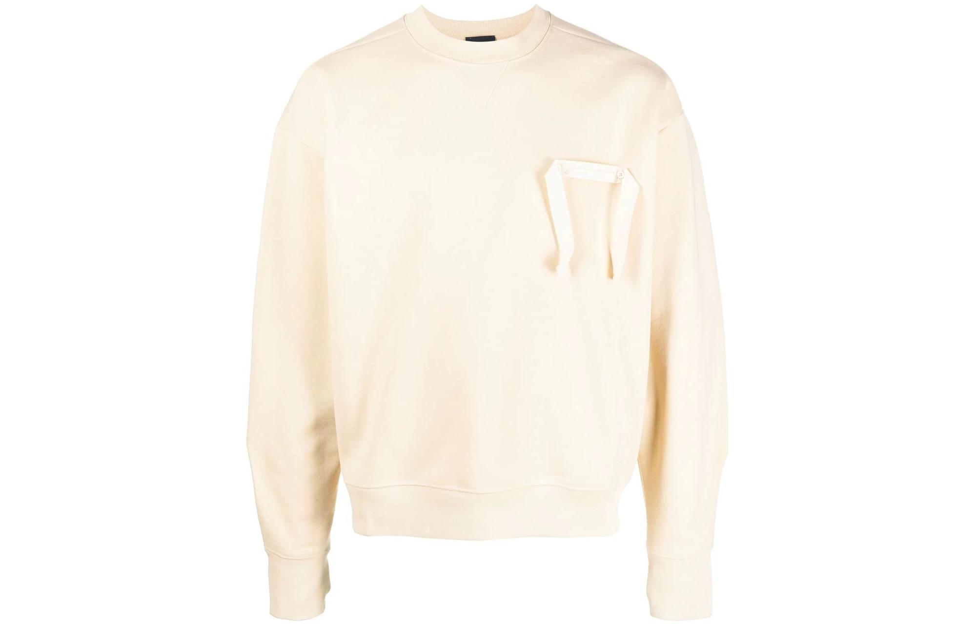Jacquemus FW22 Plain Knit Crewneck Pullover Sweatshirt Men’s Light Beige 226JS0552091130
