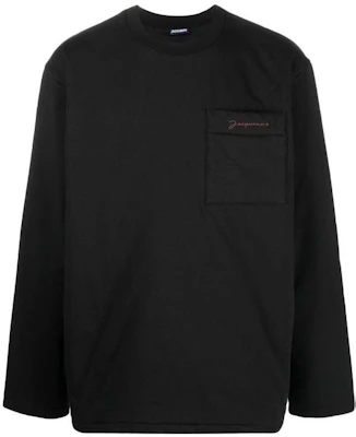 Jacquemus FW22 純黑色長袖休閒圓領衛衣 男款 226JS0432092990 Buy Jacquemus FW22 純黑色長袖休閒圓領衛衣 男款 226JS0432092990
