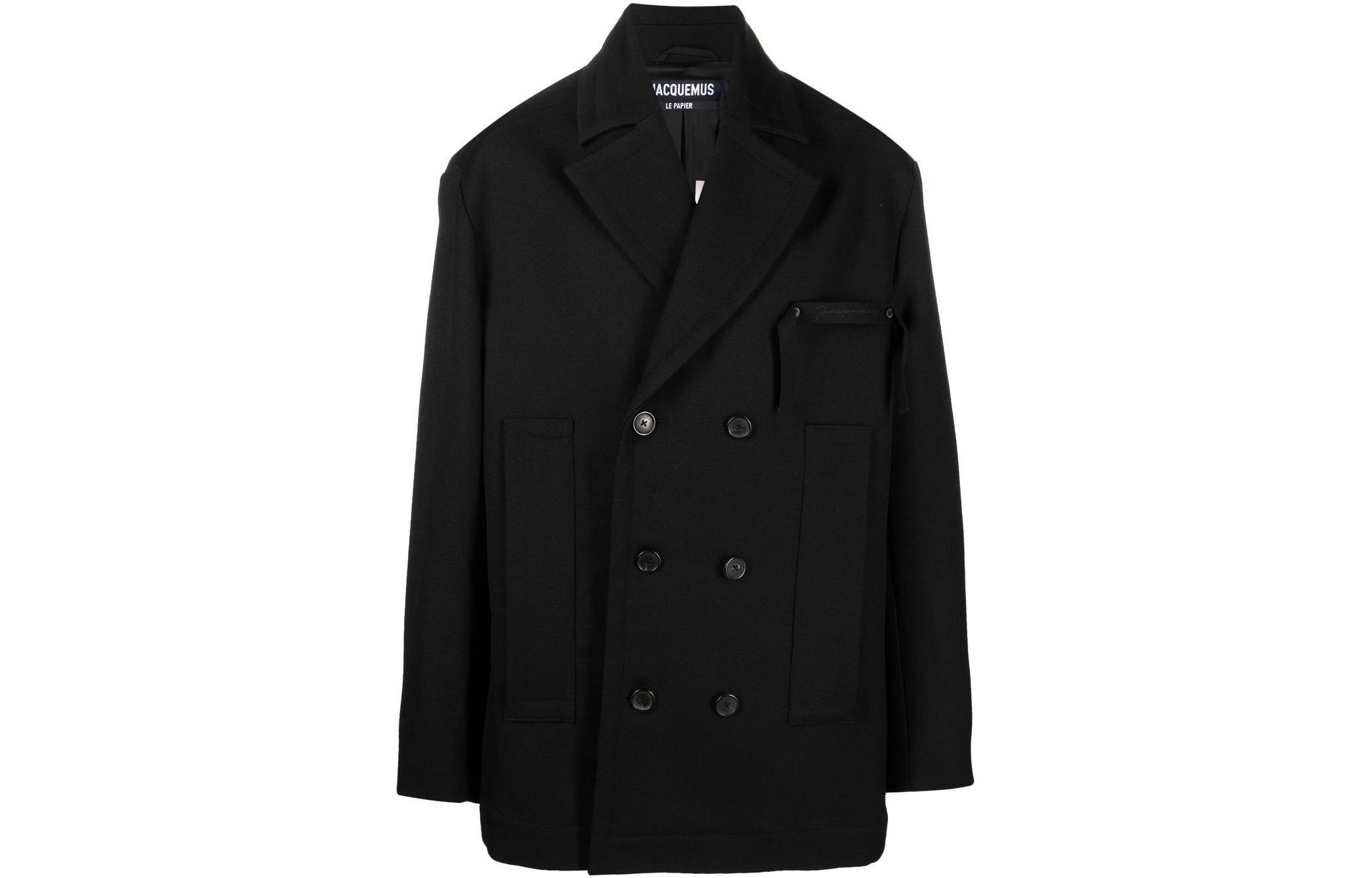 Jacquemus FW22 Solid Black Double-Breasted Jacket 226CO0071085990