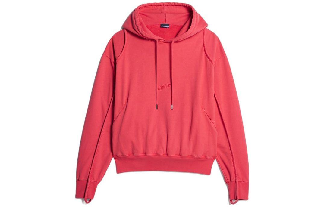 Jacquemus FW22 Solid Color Drawstring Hoodie Red () 226JS0532087-470