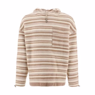 Jacquemus FW22 Striped Print Hoodie Yellow Men’s 226KN0522114010