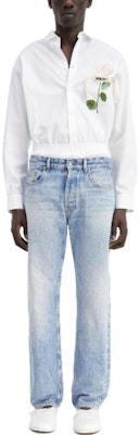 Jacquemus FW23 Straight Fit Blue Jeans with Zipper Casual Style. 225DE002-1015-31A Lookbook Jacquemus FW23 Straight Fit Blue Jeans with Zipper Casual Style. 225DE002-1015-31A