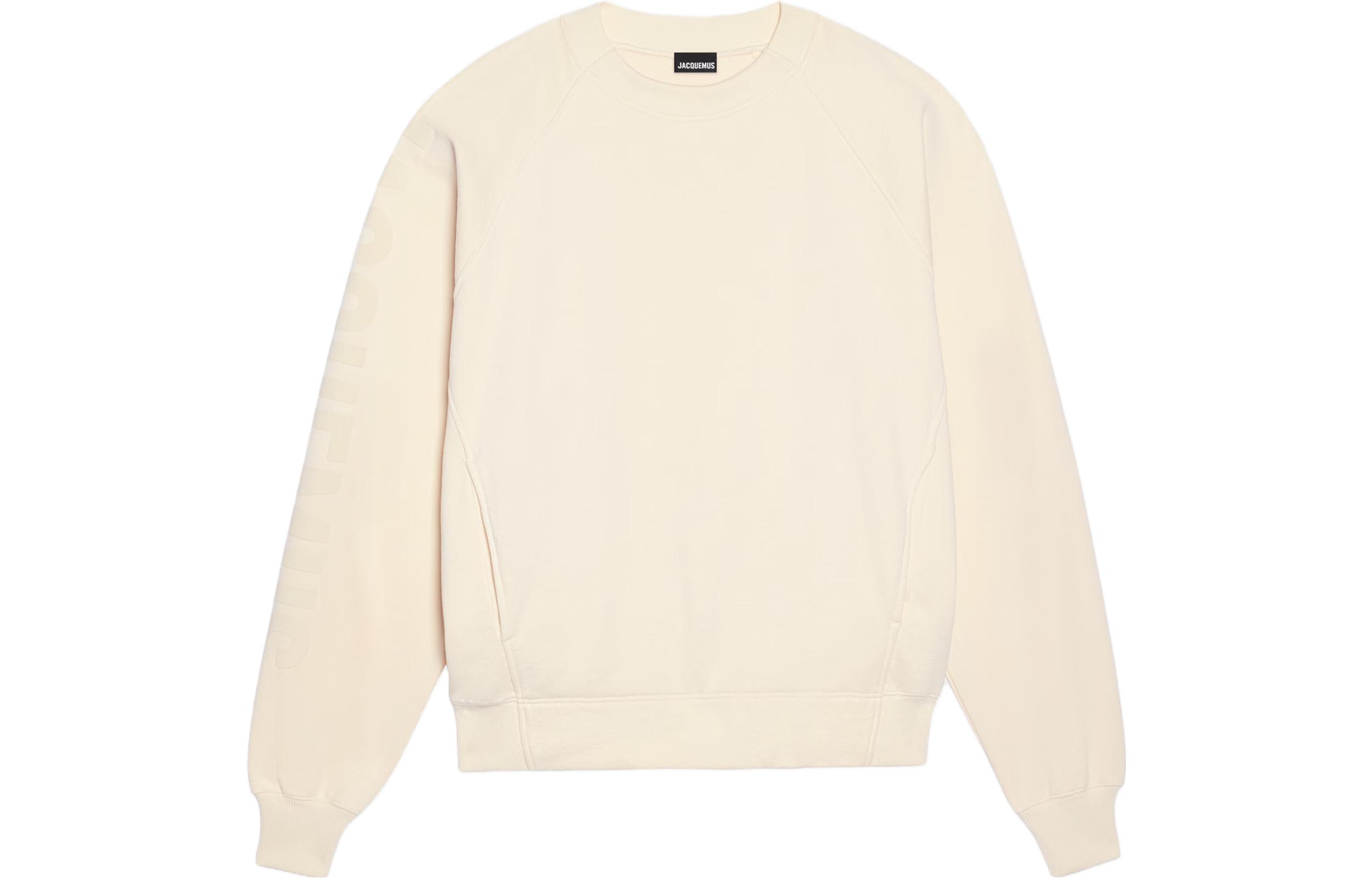 Jacquemus FW23 Beige Crewneck Pullover Sweatshirt Long Sleeve Casual Fit 245JS236-2341-130