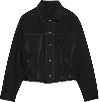 Jacquemus FW23 Jaket Denim Hitam Loose Fit Lengan Panjang Lelaki/Wanita 236DE025-1016-99B Buy Jacquemus FW23 Jaket Denim Hitam Loose Fit Lengan Panjang Lelaki/Wanita 236DE025-1016-99B