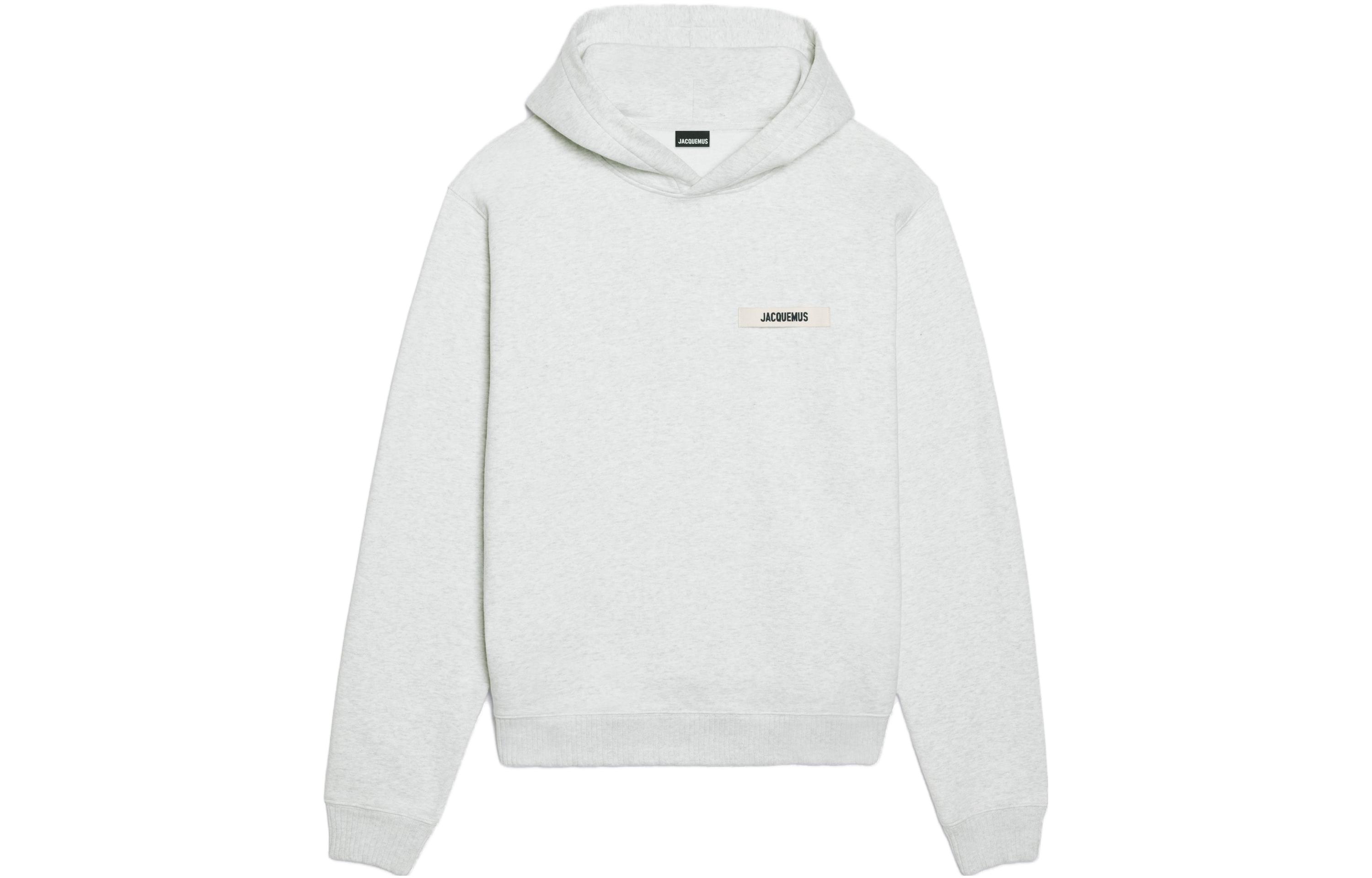 Jacquemus FW23 Le Hoodie Gros Grain Loose Fit Pullover Hoodie White 245JS247-2036-950