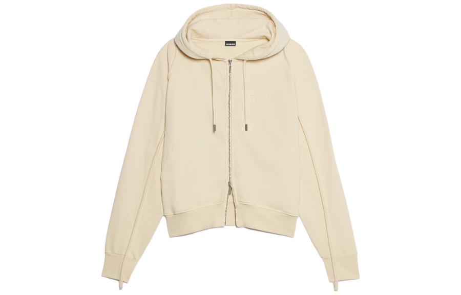 Jacquemus FW23 Le Sweater Camargue Zip Hoodie Full-Zip Jacket Yellow () 245JS129-2087-130