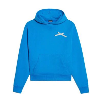 Jacquemus FW23 Solid Color Bow Hoodie Blue 236JS191-2341-330