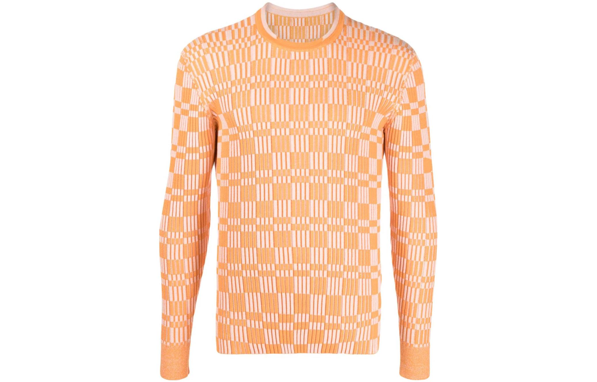 Jacquemus Graphic Print Crewneck Long-Sleeve Sweatshirt Orange () 225KN0222047750