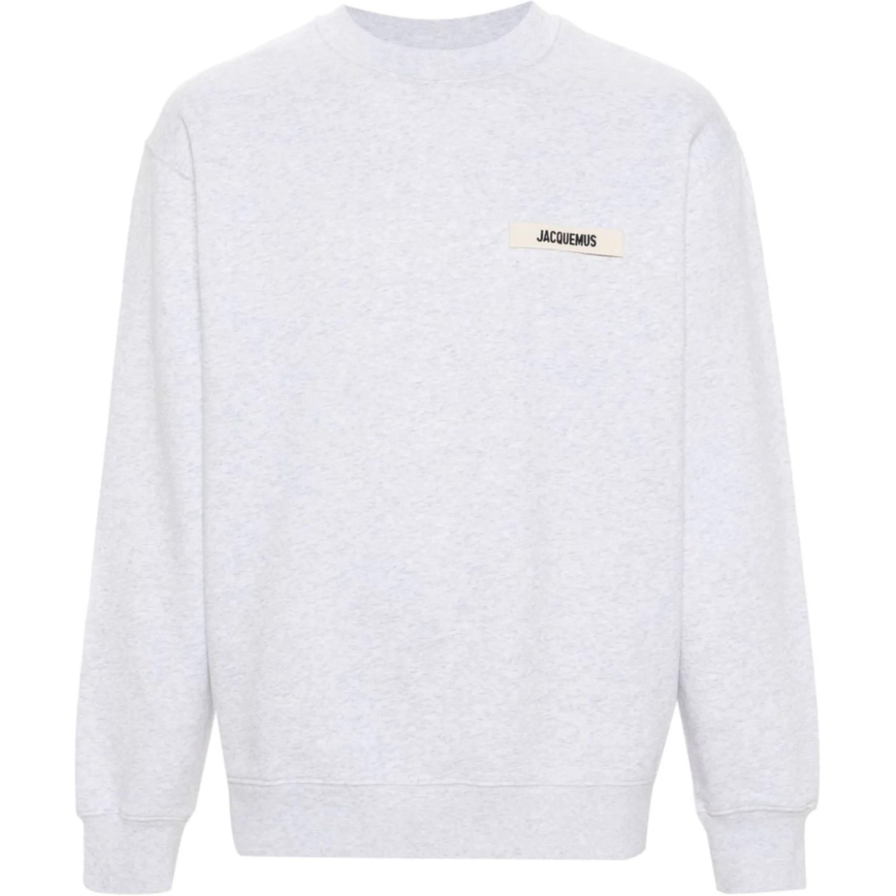 Jacquemus Grey Letter Print Crewneck Long Sleeve Sweatshirt 245JS206-2036-950