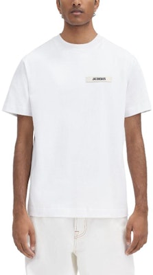 Camiseta Blanca Jacquemus Logo de Grosgrain 245JS208-2125-100 Lookbook Camiseta Blanca Jacquemus Logo de Grosgrain 245JS208-2125-100