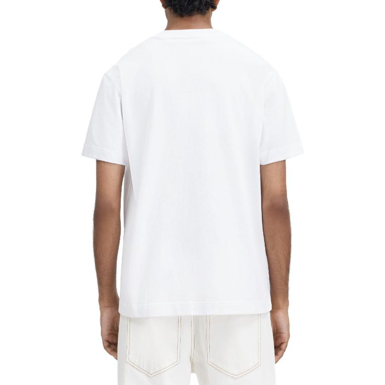 Shop Jacquemus Kaos Putih Logo Grosgrain 245JS208-2125-100