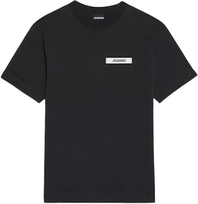 Jacquemus Grosgrain Logo Black Crewneck T-Shirt for Men 245JS208-2125-990 Order Jacquemus Grosgrain Logo Black Crewneck T-Shirt for Men 245JS208-2125-990