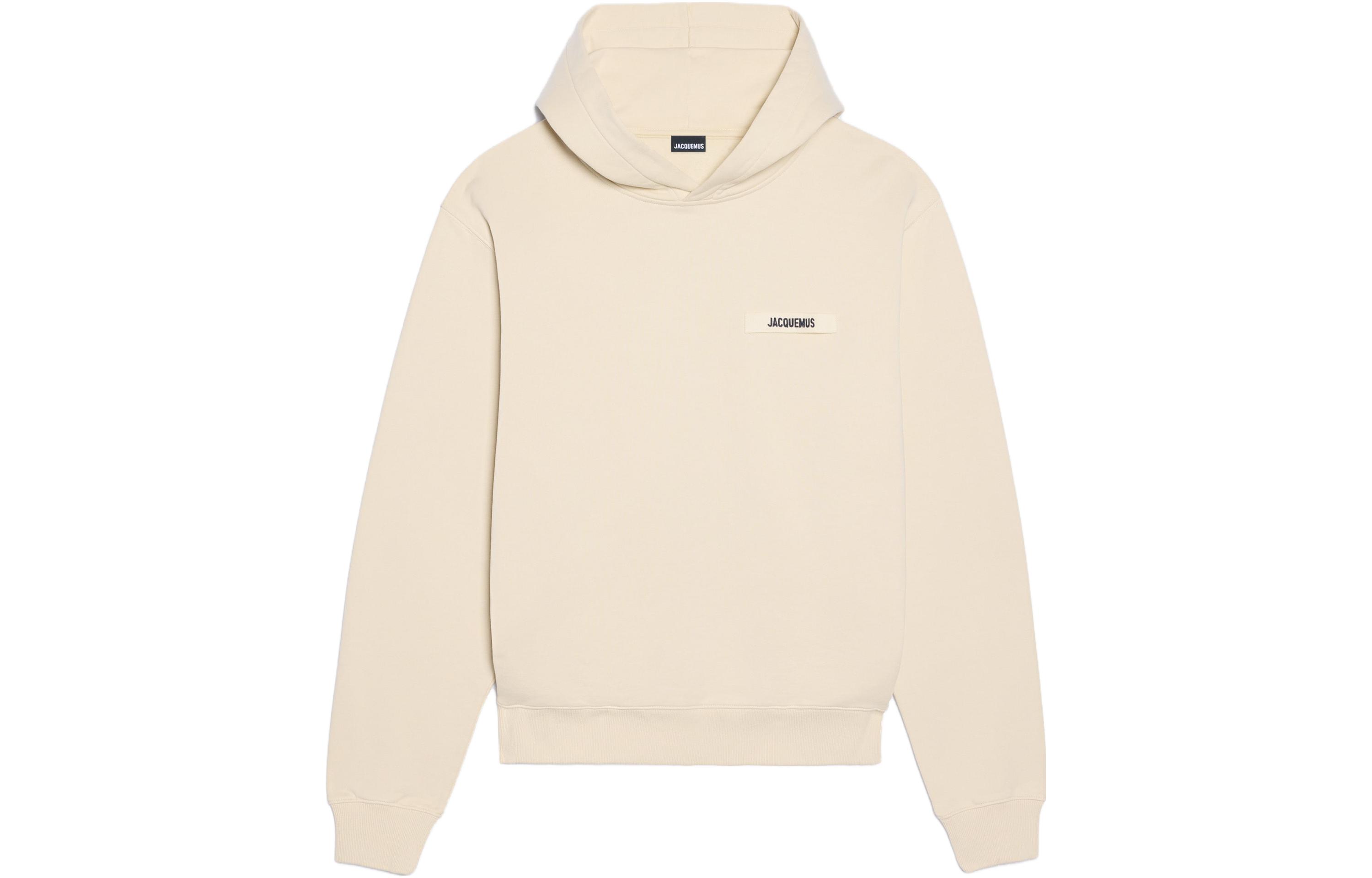 Jacquemus Grosgrain Logo Oversized Hoodie Yellow Long Sleeve Sweatshirt 245JS247-2036-150