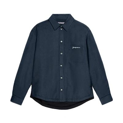 Jacquemus La Chemise Boulanger Solid Color Relaxed Jacket Navy Blue 236SH105-1359-390