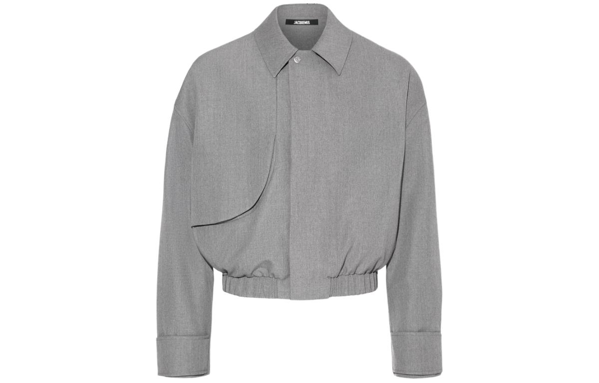 Jacquemus Le Blouson Salti Oversized Jacket Gray Casual Outerwear 245SH072-1539-950