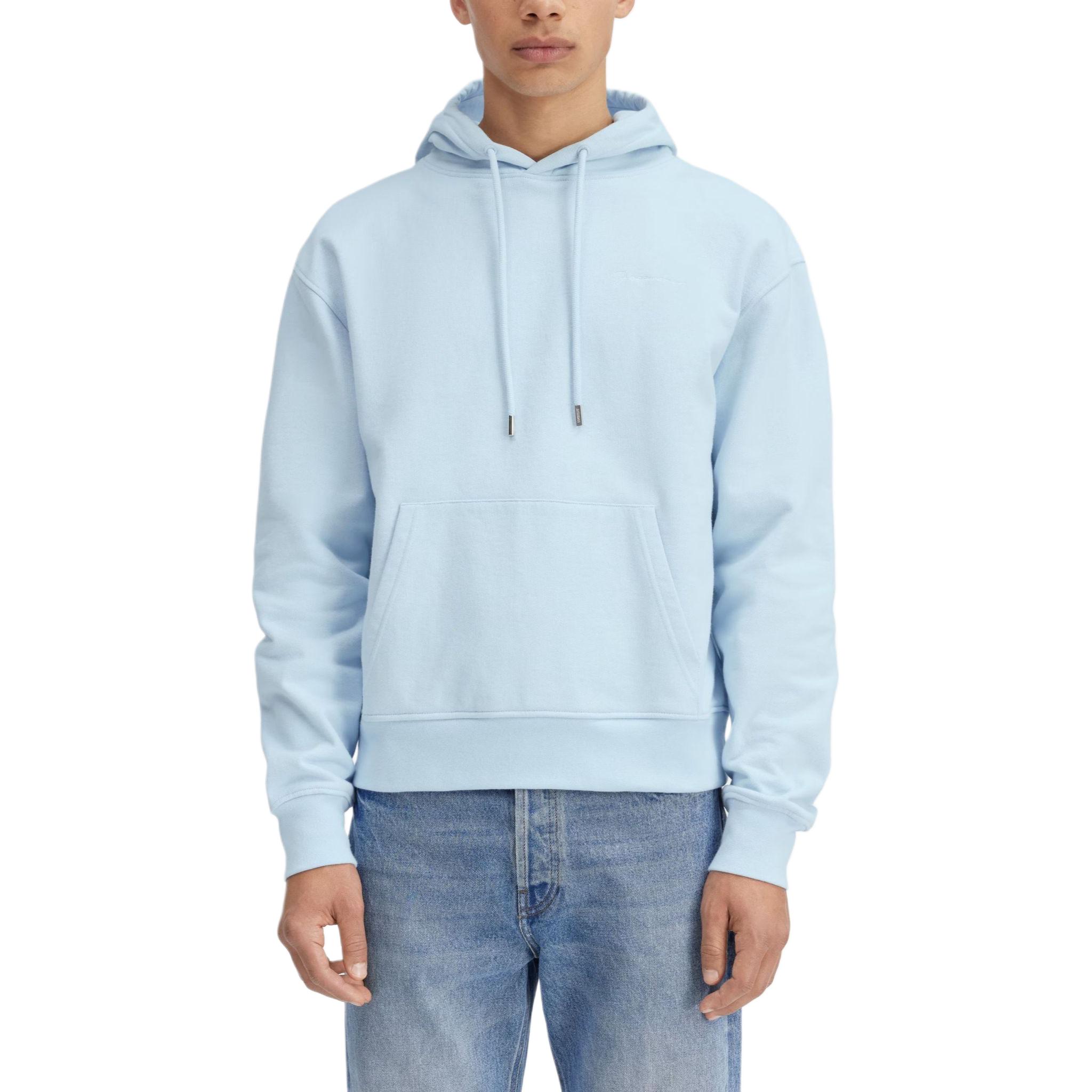 Shop Jacquemus Hoodie Logo Bordir Oversized Biru Muda. 245JS310-2120-321