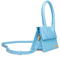 Order Jacquemus Le Chiquito Moyen Signature Handbag Croco Embossed Gradient Blue