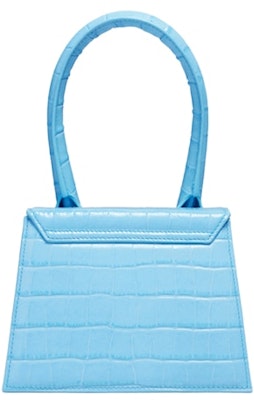 Jacquemus Le Chiquito Moyen Signature Handbag Croco Embossed Gradient Blue Lookbook Jacquemus Le Chiquito Moyen Signature Handbag Croco Embossed Gradient Blue