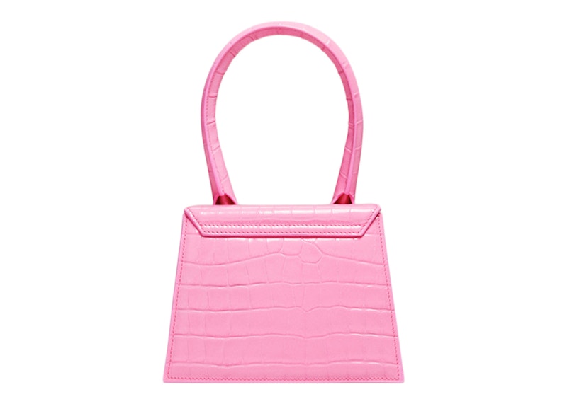 Lookbook 자크뮈스 르 치키토 모옌 시그니처 크로커 핑크 핸드백 
