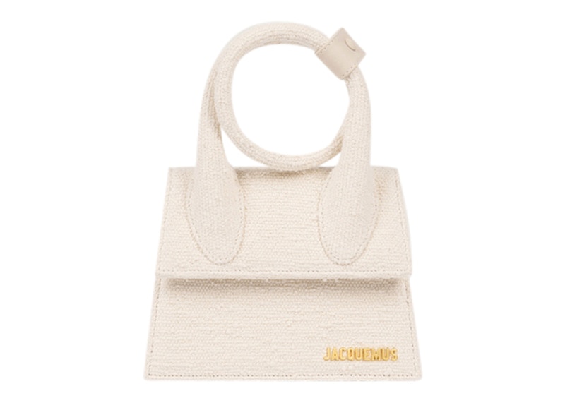 Jacquemus Le Chiquito Noeud Coiled Handbag Cotton Off-White