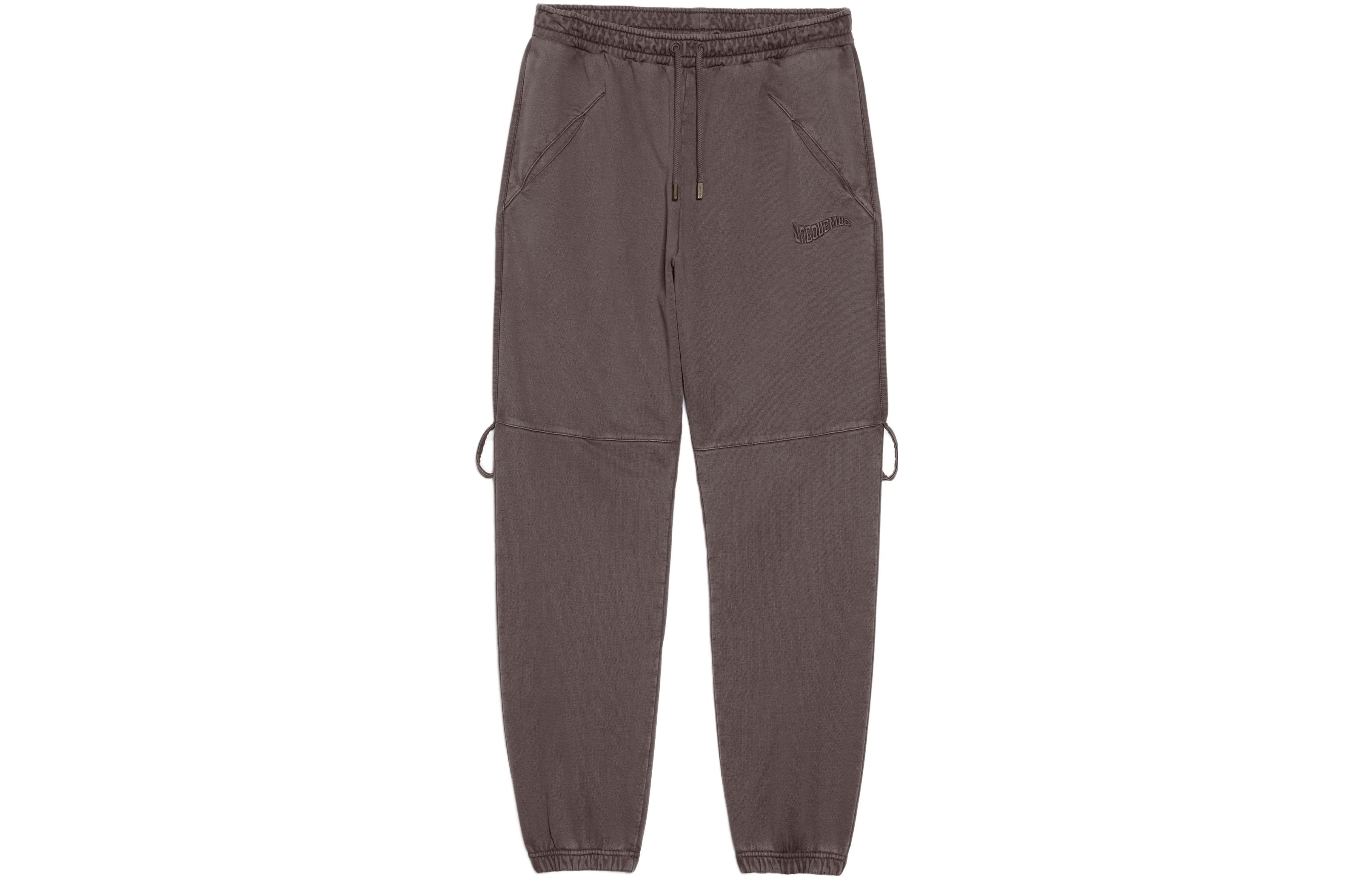 Order Jacquemus Le Chouchou High-Waist Jogger Pants Brown  Knit Trousers. 236JS176-2087-881