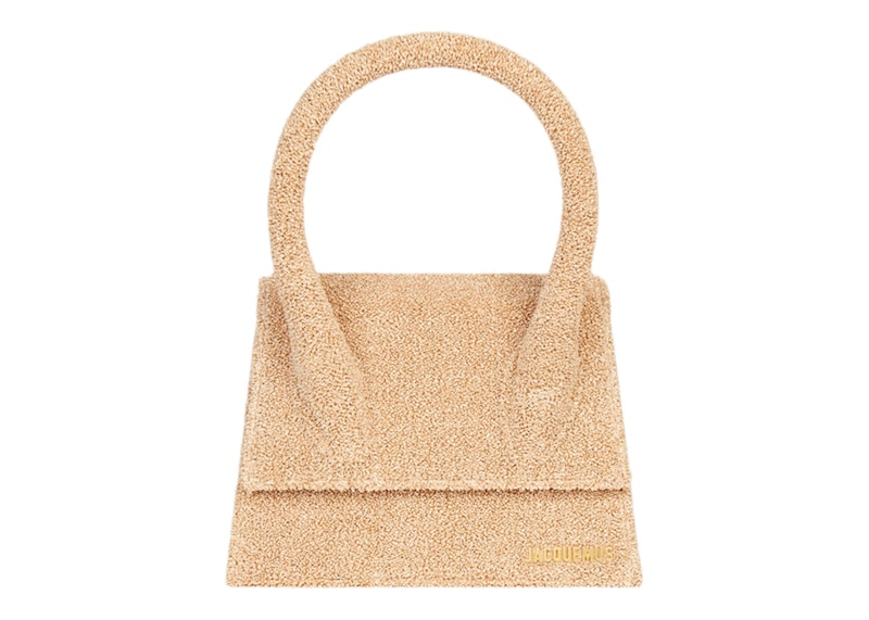 Jacquemus Le Grand Chiquito Signature Handbag Curled Raphia Beige
