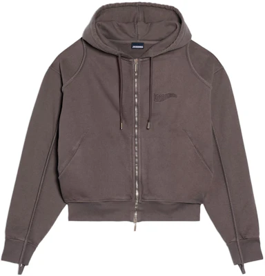 Jacquemus Le Sweater Camargue Unisex Brown Zip-Up Hoodie Jacket 235JS129-2087-881 Buy Jacquemus Le Sweater Camargue Unisex Brown Zip-Up Hoodie Jacket 235JS129-2087-881