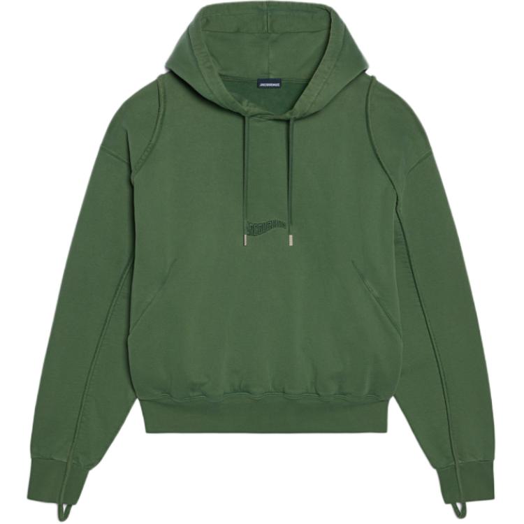Jacquemus Le Sweatshirt Camargue Clay Logo Hoodie Green Oversized Pullover 245JS053-2087-590