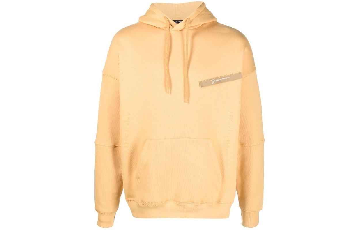 Jacquemus Letter Patch Yellow Hoodie Long Sleeve 23E235-JS1342-048