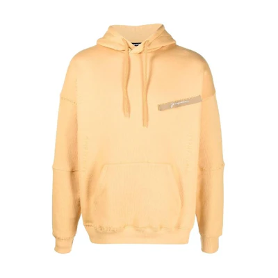 Jacquemus Letter Patch Yellow Hoodie Long Sleeve 23E235-JS1342-048