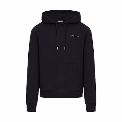 Jacquemus Letter Print Pullover Hoodie Unisex Black 245JS310212-0990
