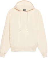 Jacquemus Logo Sleeve Hoodie Beige Pullover Casual Sweatshirt 245JS234-2341-130 Jacquemus Logo Sleeve Hoodie Beige Pullover Casual Sweatshirt 245JS234-2341-130