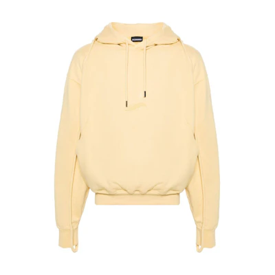 Jacquemus Oversized Yellow Hoodie Long Sleeve Pullover 245JS053-2087-250