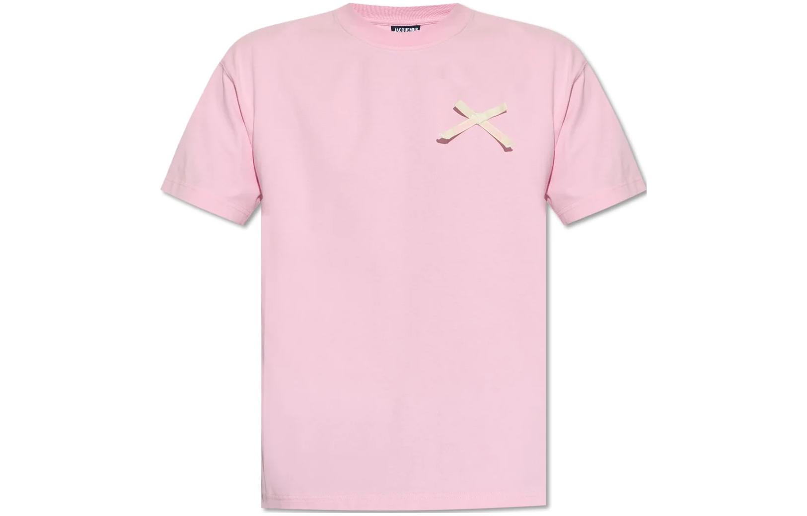 Order Jacquemus Kaos Pendek Logo Crewneck Warna Pink. 236JS1962003431