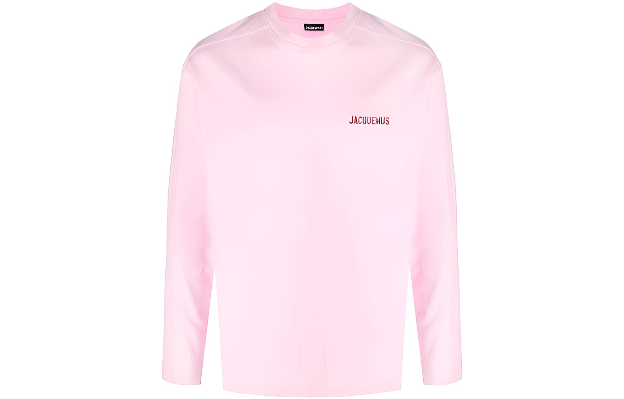 Jacquemus Pink Pullover Sweatshirt with Logo Print 236JS19021024DA