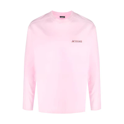 Jacquemus Pink Pullover Sweatshirt with Logo Print 236JS19021024DA