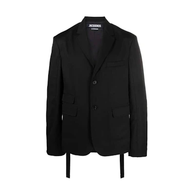 Jacquemus Single-Breasted Blazer Jacket Black 236JA0311333990
