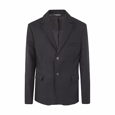 Jacquemus Slim-Fit Solid Color Button-Up Jacket Black 23H236JA0331458990