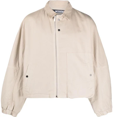 Jacquemus 固色米色拉鍊翻領長袖外套 236BL0401485-130 Buy Jacquemus 固色米色拉鍊翻領長袖外套 236BL0401485-130