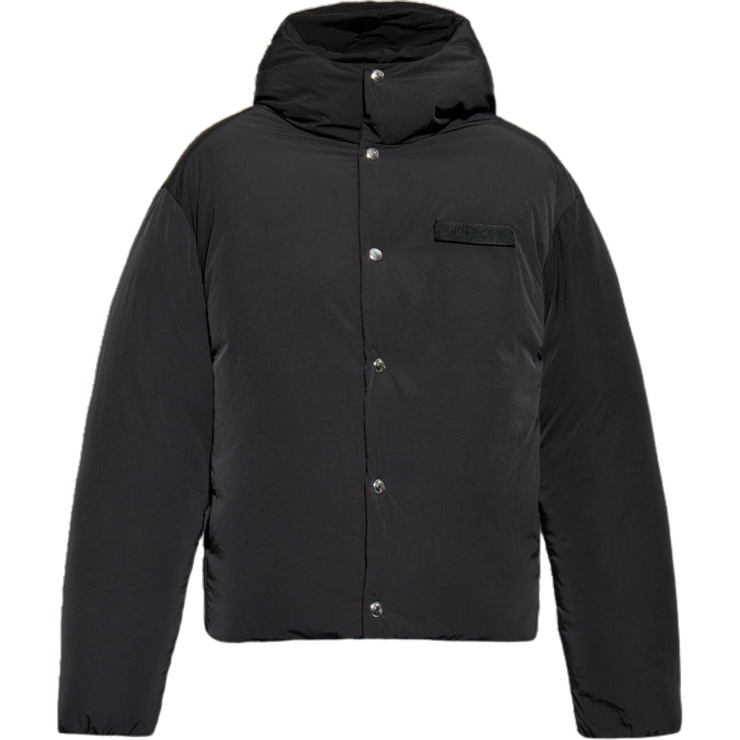 Jacquemus Solid Black Hooded Long Sleeve Jacket 246CO034-1320-990