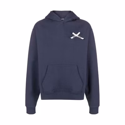 Jacquemus Solid Blue Hoodie Long-Sleeve Pullover 236JS1912341390