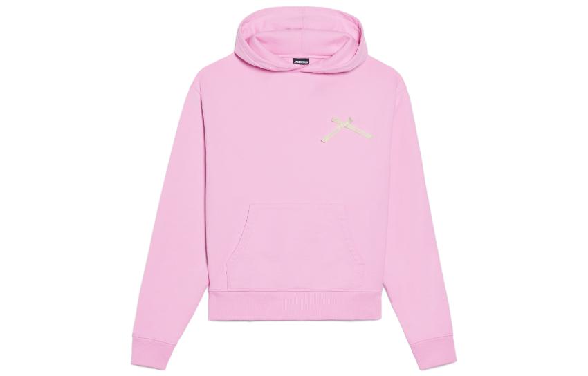 Jacquemus Solid Color Bow Hoodie Unisex Long Sleeve - Pink 236JS191-2341-430