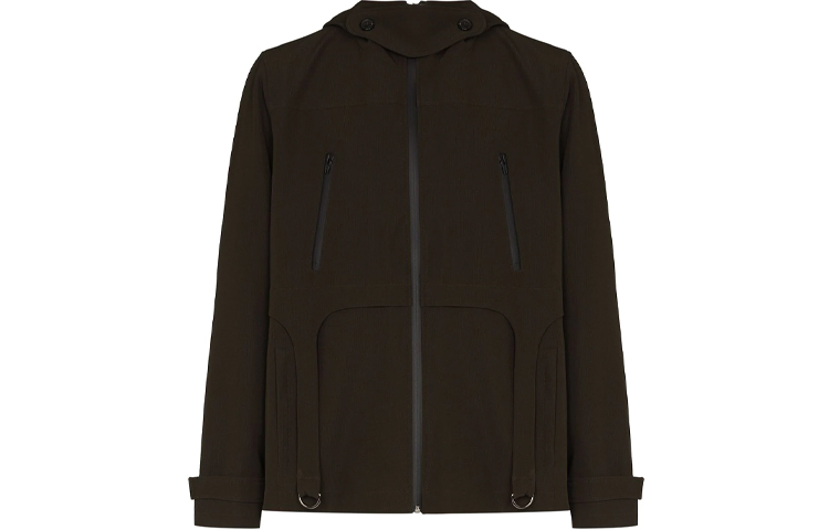 Jacquemus Solid Color Burgundy Hooded Casual Jacket for Men 216BL04216136570KHAKI