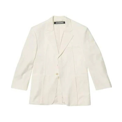 Jacquemus Solid Color Button-Up Long Sleeve Jacket Men’s Off-White 213JA1011359100