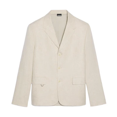 Jacquemus Solid Color Fitted Long-Sleeve Jacket Beige 24E245JA037-1358-130
