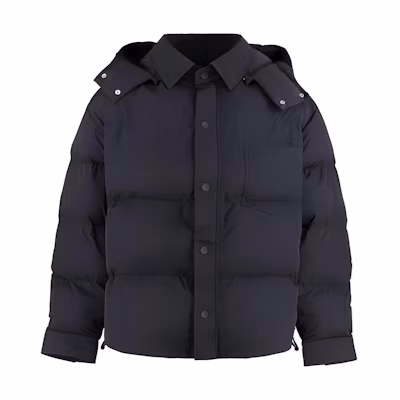 Jacquemus Solid Color Hooded Jacket with Chest Pocket Black 226BL0121320990